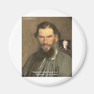 Tolstoi "Nietzsche = Stupid" Zitat Geschenke T-Shi Magnet
