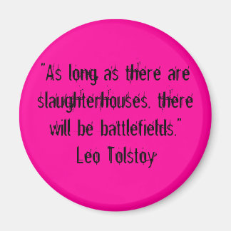 Tolstoi Vegetarian Zitat Magnet