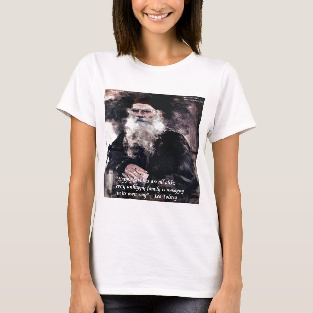 Tolstoy Anna Karenina glückliche Familien Gleiches T-Shirt (Vorderseite)