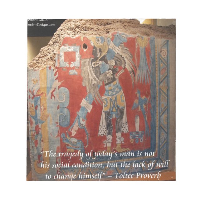 Toltec Empire Graphic & Famous Proverb Notizblock (Vorderseite)