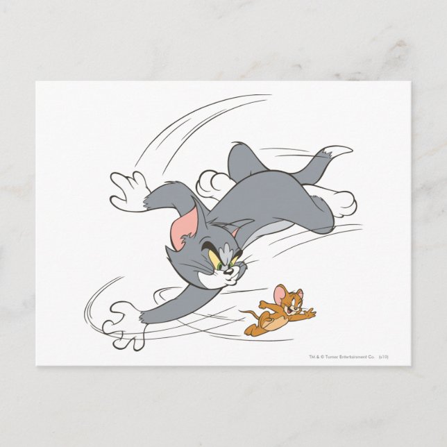 Tom and Jerry Chase Turn Postkarte (Vorderseite)