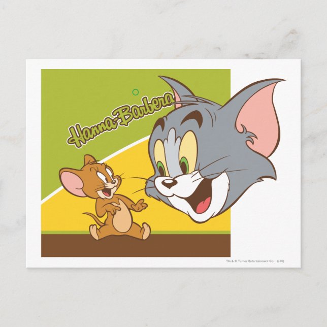 Tom and Jerry Hanna Barbera Logo Postkarte (Vorderseite)