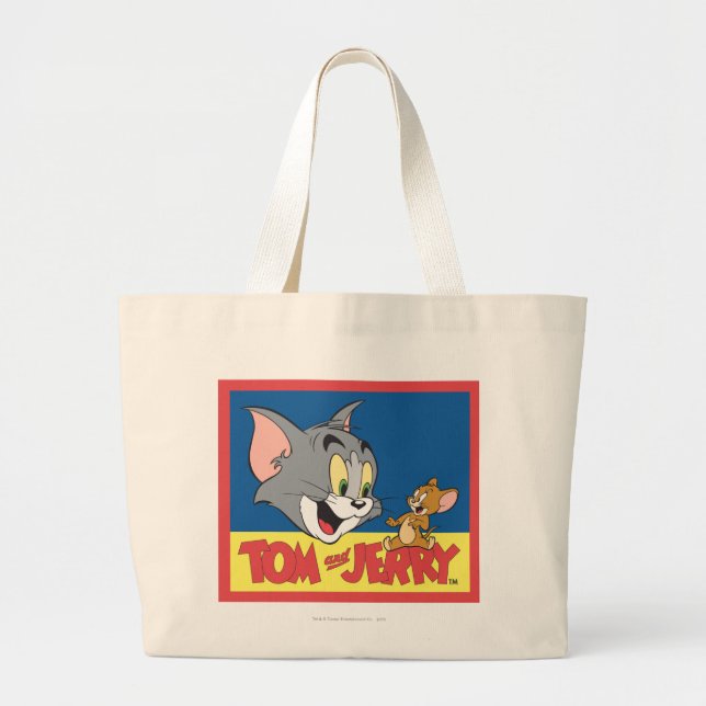 Tom And Jerry Logo Flat Jumbo Stoffbeutel (Vorne)