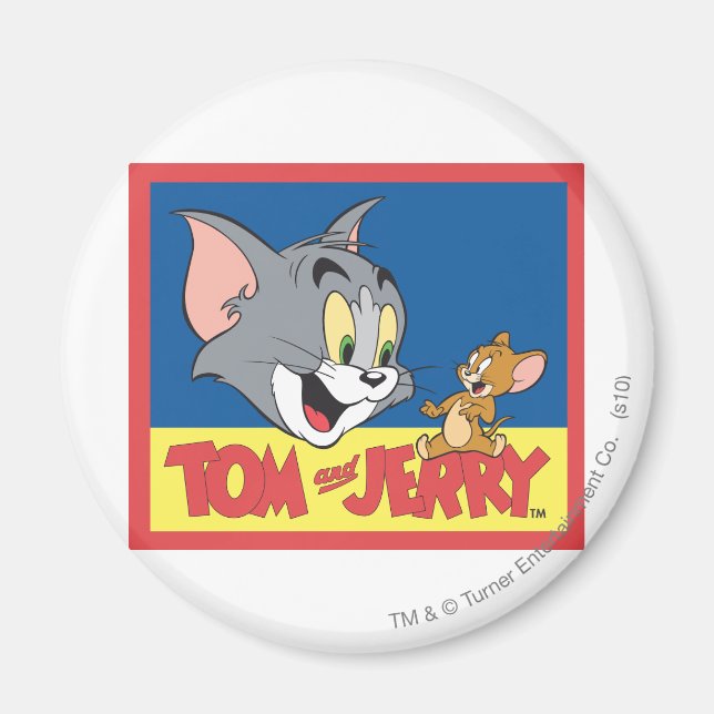 Tom And Jerry Logo Flat Magnet (Vorne)