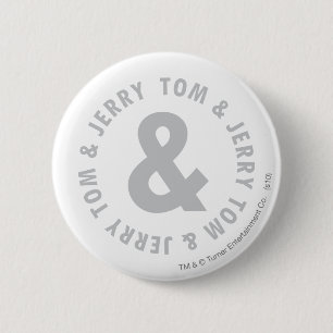 Tom and Jerry Round Logo 2 Button
