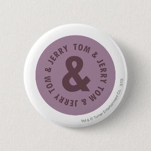 Tom and Jerry Round Logo 7 Button
