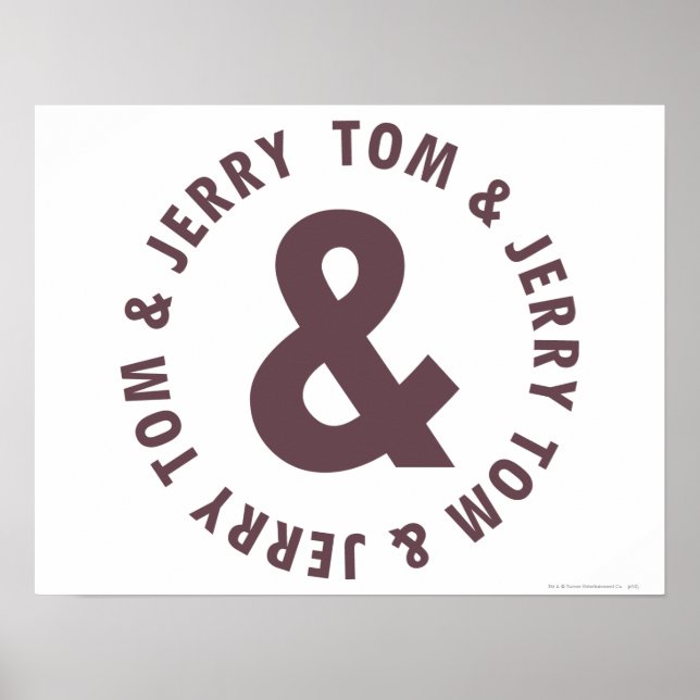 Tom and Jerry Round Logo 8 Poster (Vorne)