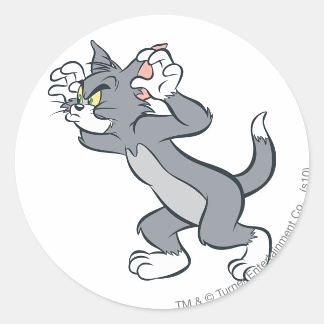 Tom bereit runder aufkleber (Vorderseite)