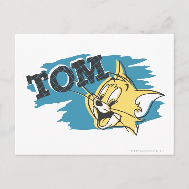 Tom Blue and Yellow Logo Postkarte (Vorderseite)