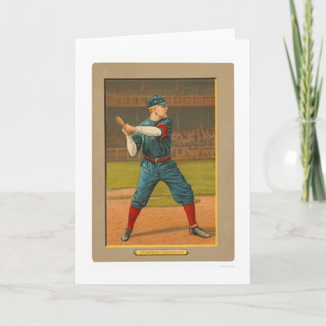 Tom Downey Reds Baseball 1911 Karte (Vorderseite)