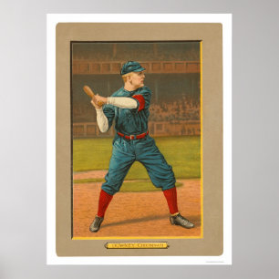 Tom Downey Reds Baseball 1911 Poster
