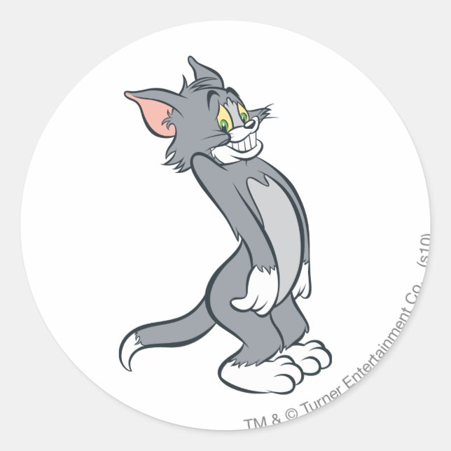 Tom Embarassed Runder Aufkleber (Vorderseite)