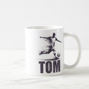 Tom Fußball Jungen Personalisierter Vorname Tom  Kaffeetasse