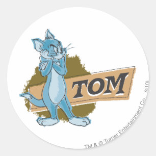 Tom-Haltungs-Logo Runder Aufkleber
