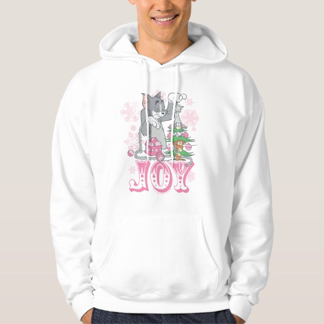 Tom, Jerry, and Nibbles Decorating Joy Hoodie (Vorderseite)