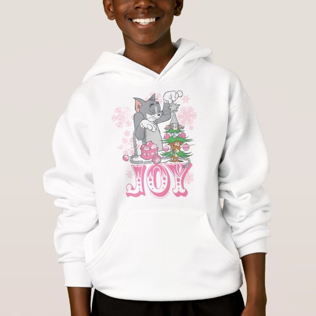 Tom, Jerry, and Nibbles Decorating Joy Hoodie (Vorderseite)