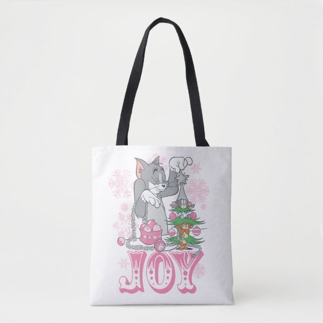 Tom, Jerry, and Nibbles Decorating Joy Tasche (Vorderseite)