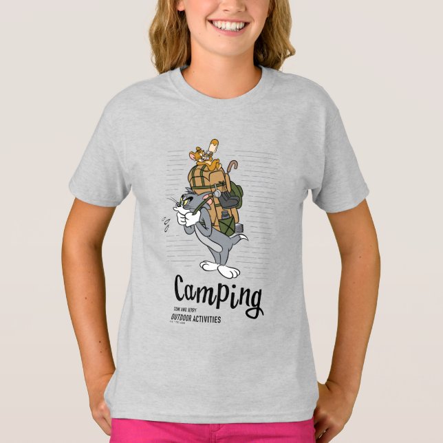 Tom & Jerry Camping T-Shirt (Vorderseite)