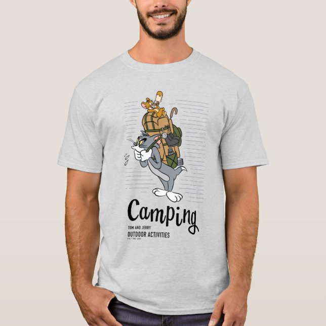 Tom & Jerry Camping T-Shirt (Vorderseite)