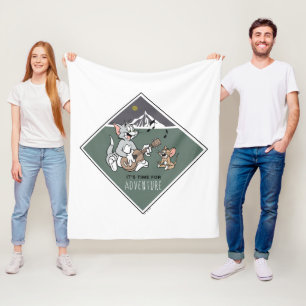 Tom & Jerry "Es ist Zeit für Abenteuer" Fleecedecke