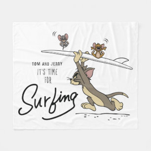Tom & Jerry "Es ist Zeit zum Surfen" Fleecedecke