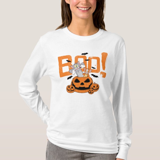 Tom & Jerry | Frohe Halloween Boo T-Shirt (Vorderseite)