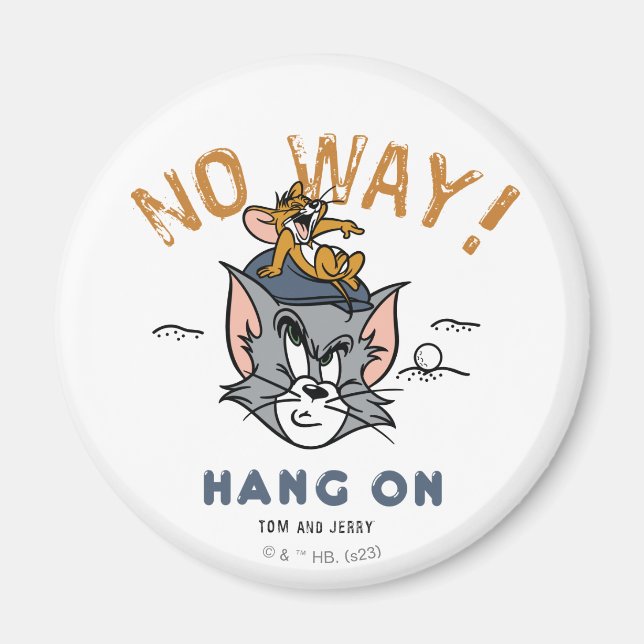 Tom & Jerry Golfing "No Way" Magnet (Vorne)