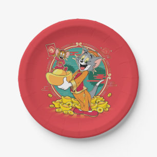 Tom & Jerry New Years Red Envelope Pappteller
