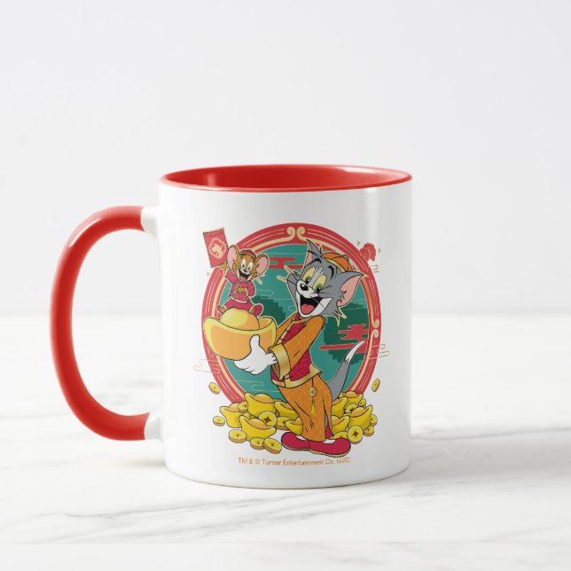 Tom & Jerry New Years Red Envelope Tasse (Links)