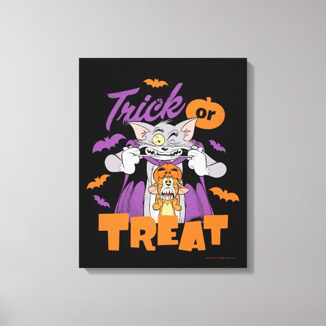 Tom & Jerry | Trick or Treat Leinwanddruck (Vorderseite)