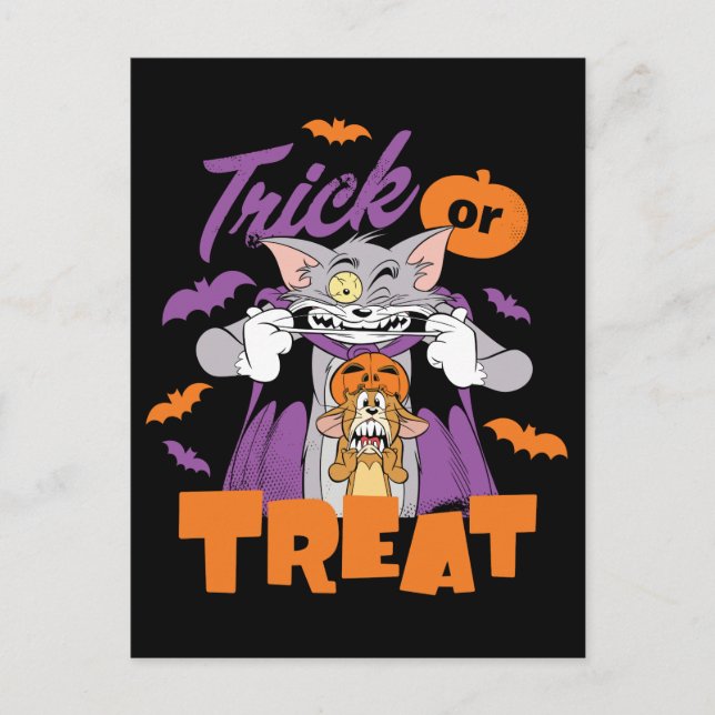 Tom & Jerry | Trick or Treat Postkarte (Vorderseite)