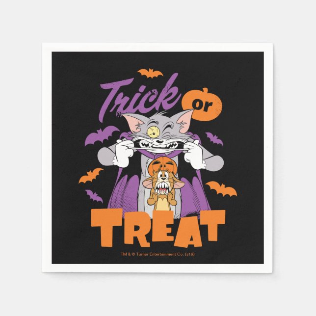 Tom & Jerry | Trick or Treat Serviette (Vorderseite)