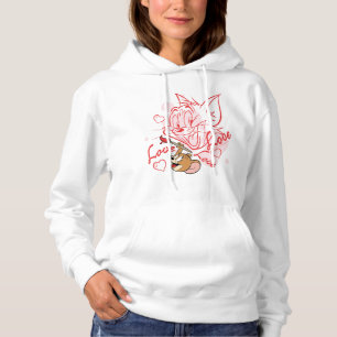 Tom & Jerry Valentine Painting Hoodie