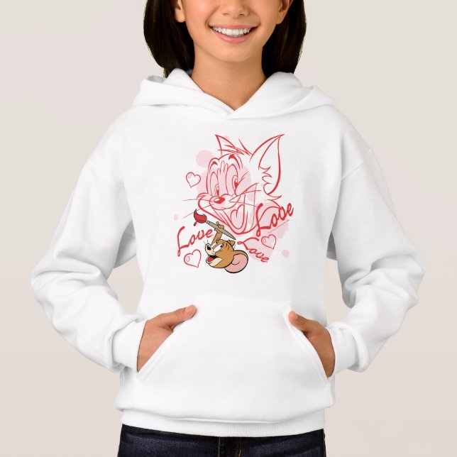 Tom & Jerry Valentine Painting Hoodie (Vorderseite)