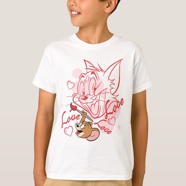 Tom & Jerry Valentine Painting T-Shirt (Vorderseite)