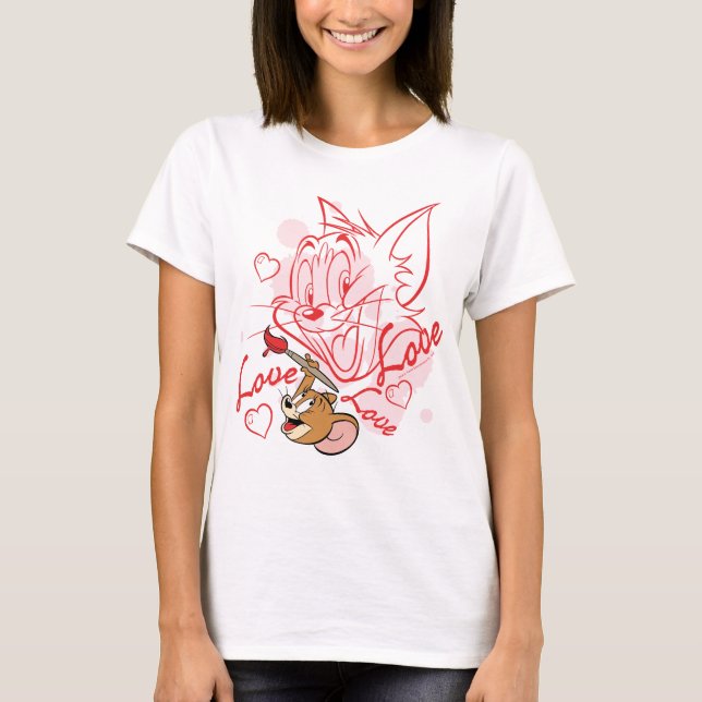Tom & Jerry Valentine Painting T-Shirt (Vorderseite)