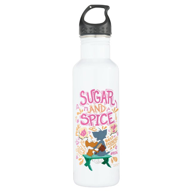 Tom & Jerry - Zucker und Gewürz Edelstahlflasche (Vorderseite)