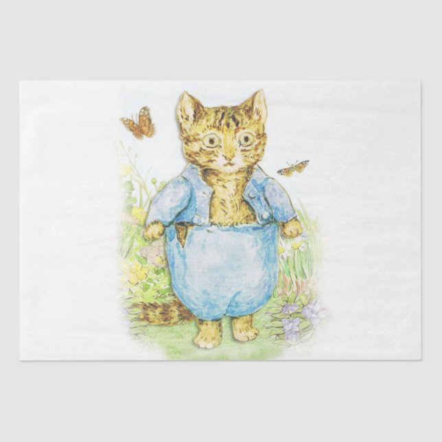 Tom Kitten in seinem blauen Anzug von Beatrix Pott Seidenpapier (Vorderseite)