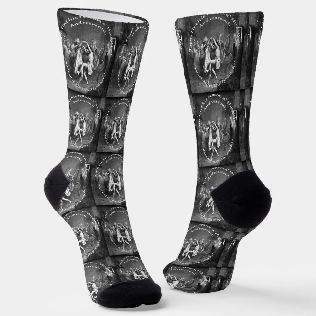 Tom Lost His Reason All Together Burns Night Grey Socken (Gewinkelt)