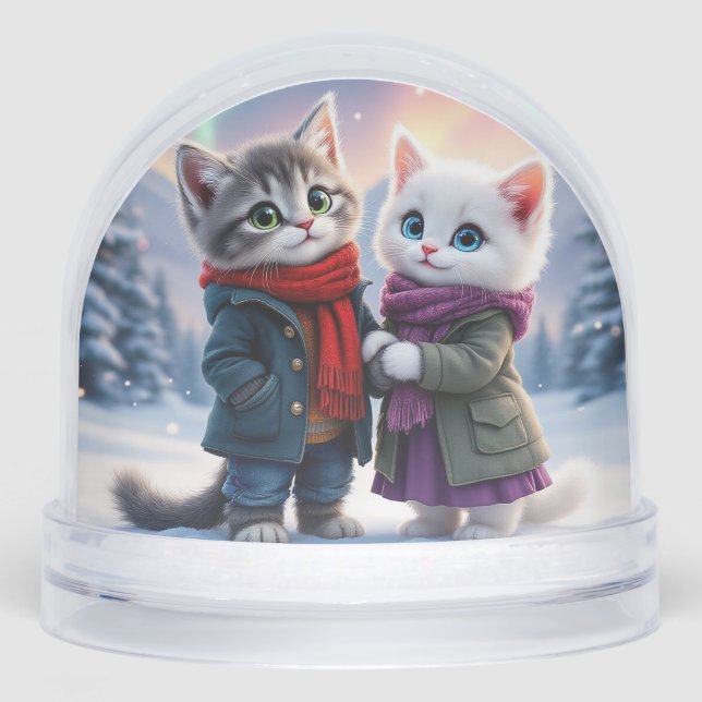 Tom & Luna 2025 Aurora Snow Globe Schneekugeln (Vorderseite)