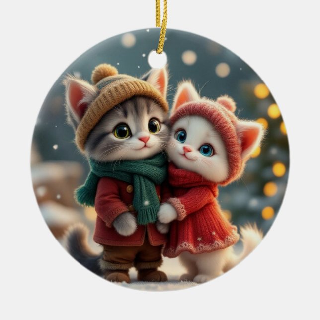 🎄Tom & Luna’s Adventures – 2025 Christmas Edition Keramik Ornament (Vorne)