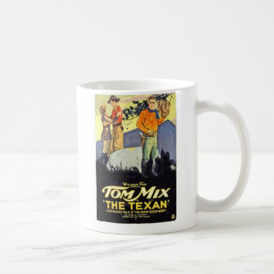 Tom-Mischung das Vintage Filmplakat des Texan 1920 Kaffeetasse