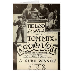 Tom Mix Ace High 1918 Film und Karte