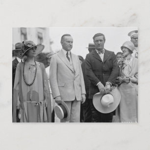 Tom Mix mit Präsident Coolidge Postkarte