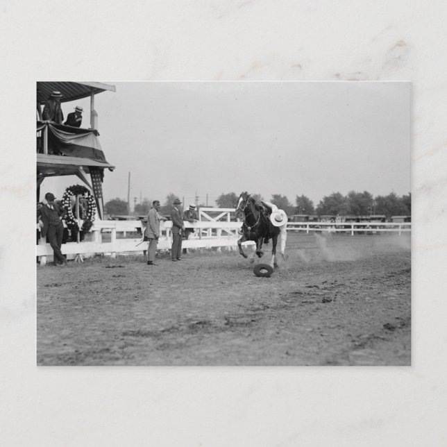 Tom Mix sammelt einen Hut Postkarte (Vorderseite)