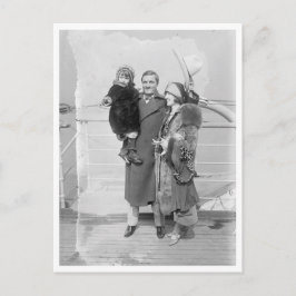 Tom Mix und Familie Postkarte