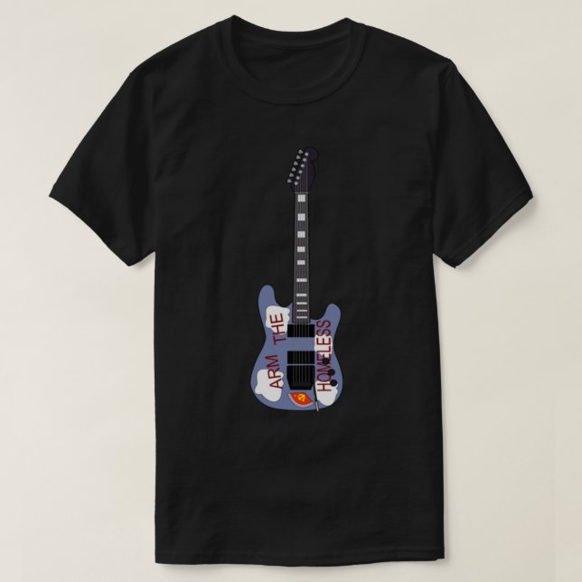 Tom Morello Arm die Obdachlose-Gitarre Sticker T-Shirt (Design vorne)