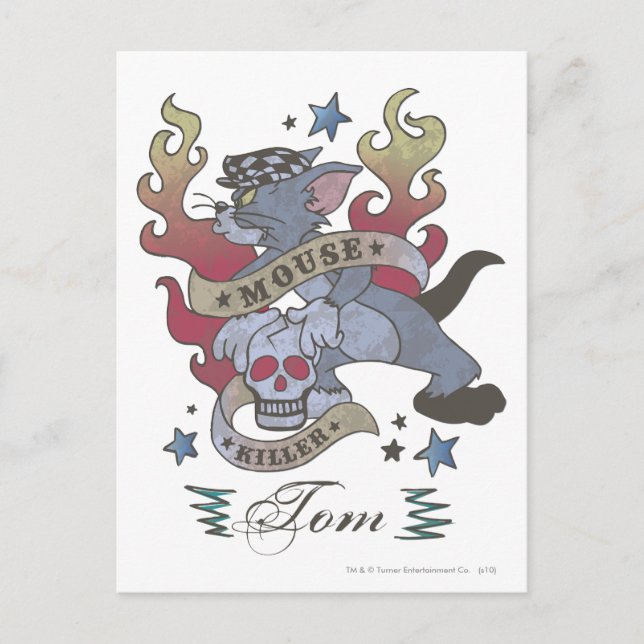 Tom Mouse Killer Tattoo 2 Postkarte (Vorderseite)