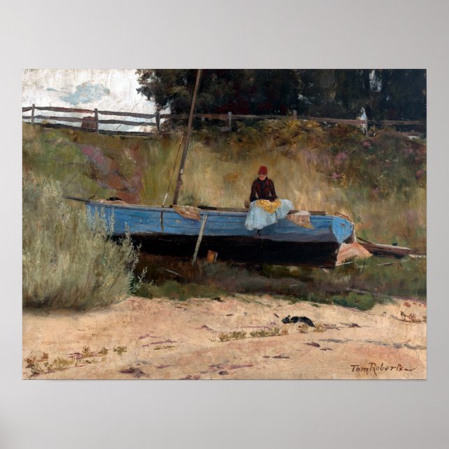 Tom Roberts Boat on Beach, Queenscliff Poster (Vorne)