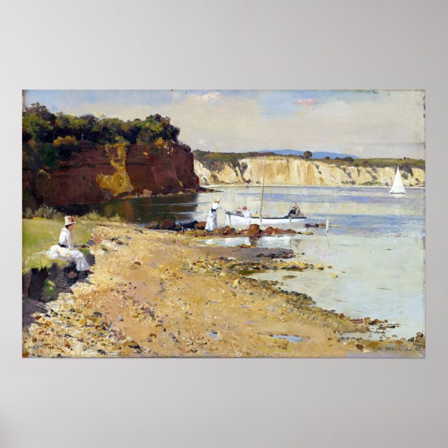 Tom Roberts Slumbering Sea, Mentone Poster (Vorne)